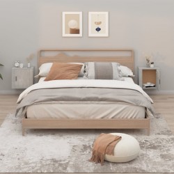 Sonata H Нощни шкафчета за стенен монтаж 2 бр бетонно сиви 50x30x47 см - Noptiere