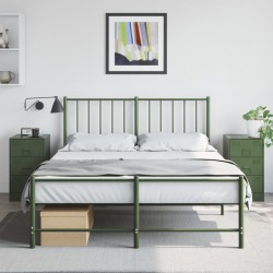 Sonata H Нощни шкафчета 2 бр маслиненозелени 34,5x39x62 см стомана - Noptiere