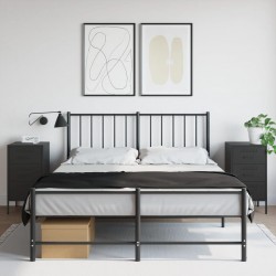 Sonata H Нощни шкафчета, 2 бр, черно, 36x39x68 см, стомана - Noptiere