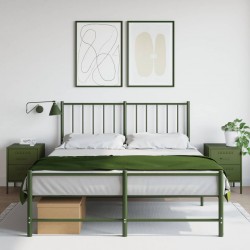 Sonata H Нощни шкафчета 2 бр маслиненозелени 36x39x50,5 см стомана - Noptiere