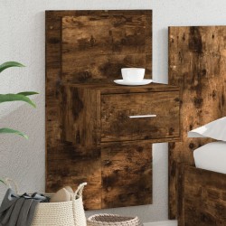 Sonata H Нощно шкафче за стена с LED осветление, опушен дъб - Noptiere