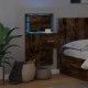 Sonata H Нощно шкафче за стена с LED осветление, опушен дъб