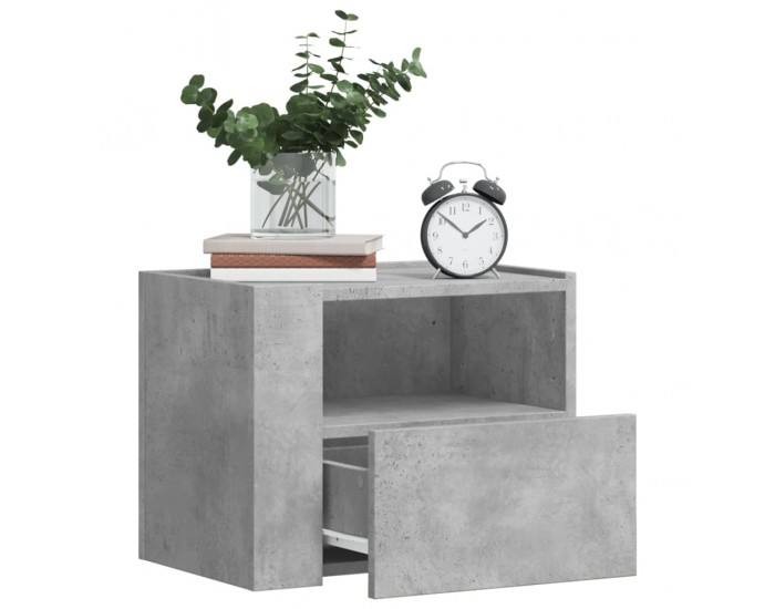 Sonata H Нощни шкафчета за стенен монтаж 2 бр бетонно сиви 45x30x35 см