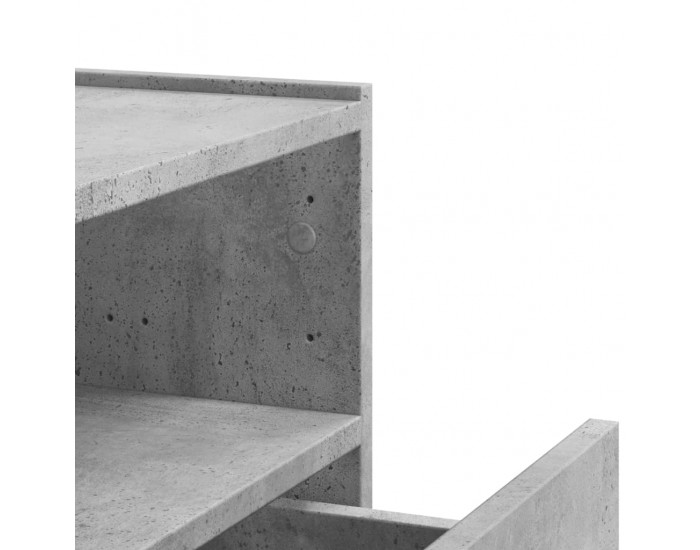 Sonata H Нощни шкафчета за стенен монтаж 2 бр бетонно сиви 45x30x35 см