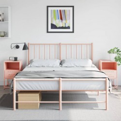 Sonata H Нощни шкафчета 2 бр розов 36x39x60,5 см стомана - Noptiere