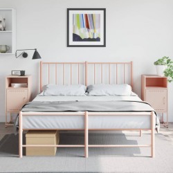 Sonata H Нощни шкафчета 2 бр розов 36x39x78 см стомана - Noptiere