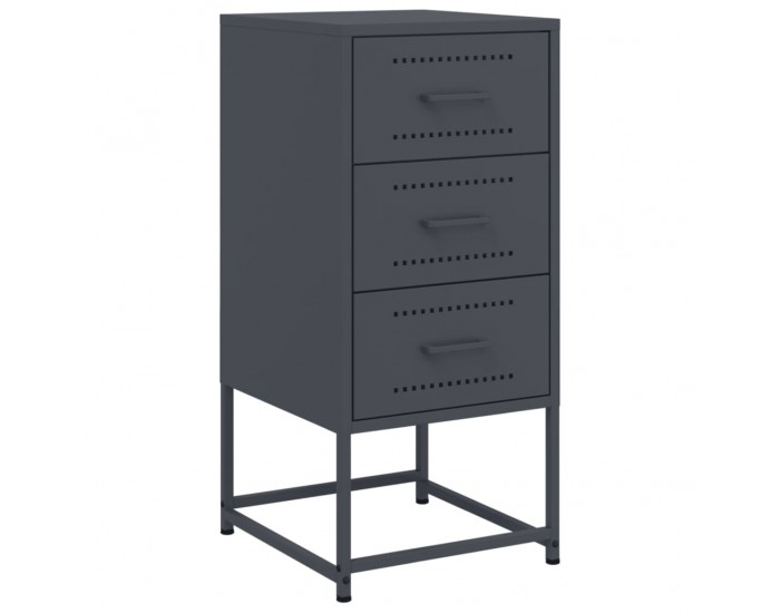 Sonata H Нощни шкафчета 2 бр антрацит 36x39x78 см стомана