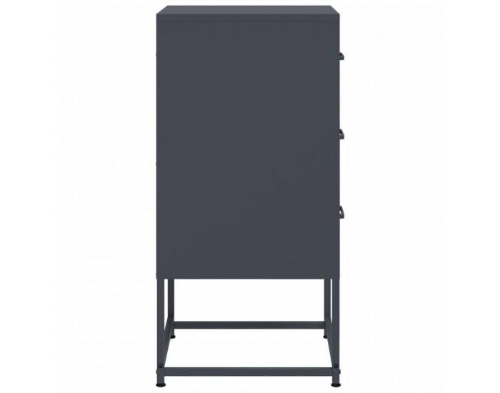 Sonata H Нощни шкафчета 2 бр антрацит 36x39x78 см стомана