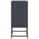 Sonata H Нощни шкафчета 2 бр антрацит 36x39x78 см стомана