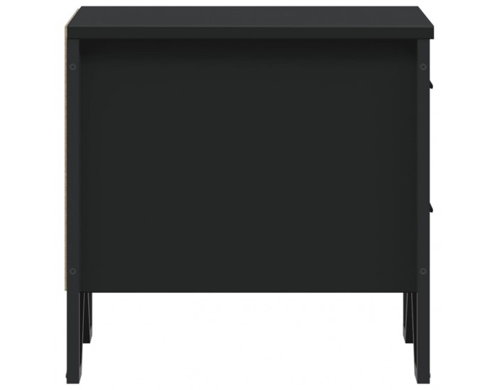 Sonata H Нощно шкафче, черно, 40x41x40 см, инженерно дърво