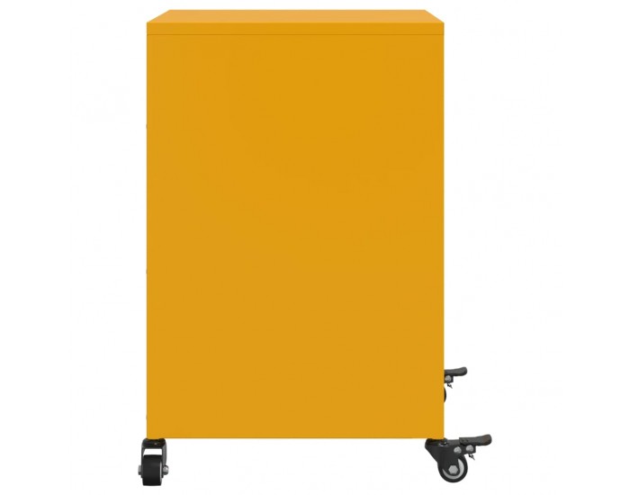 Sonata H Нощни шкафчета 2 бр горчица жълто 36x39x59 см стомана