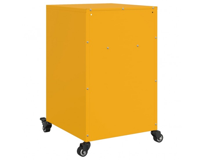 Sonata H Нощни шкафчета 2 бр горчица жълто 36x39x59 см стомана