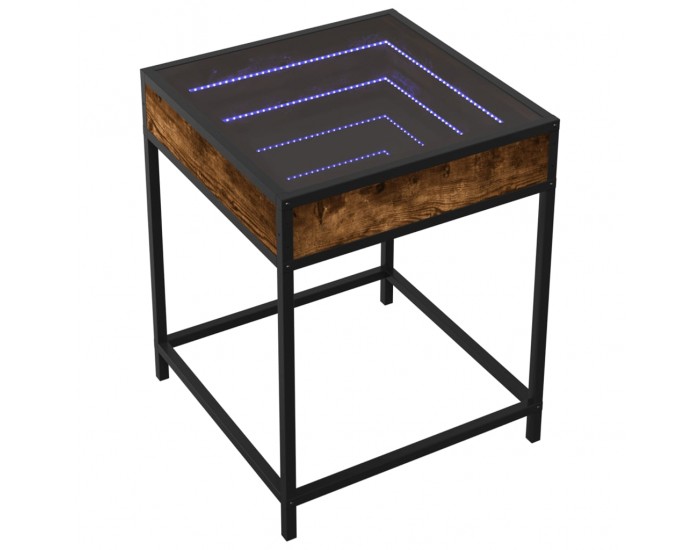 Sonata H Нощна масичка с Infinity LED опушен дъб 40x40x51 см