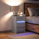 Sonata H Нощно шкафче с LED осветление, сив сонома, инженерно дърво