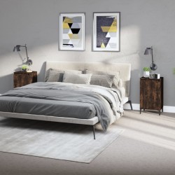 Sonata H Нощни шкафчета 2 бр опушен дъб 40x35x70 см инженерно дърво - Noptiere