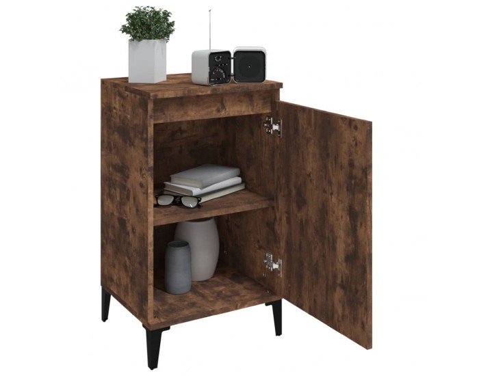 Sonata H Нощни шкафчета 2 бр опушен дъб 40x35x70 см инженерно дърво