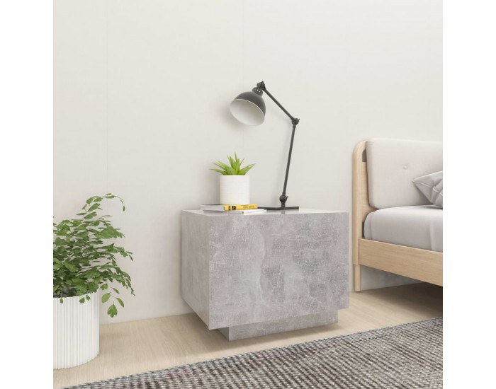 Sonata H Нощно шкафче, бетонно сиво, 100x35x40 см, инженерно дърво
