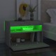 Sonata H Нощни шкафчета с LED осветление 2 бр бетонно сиви 60x35x40 см