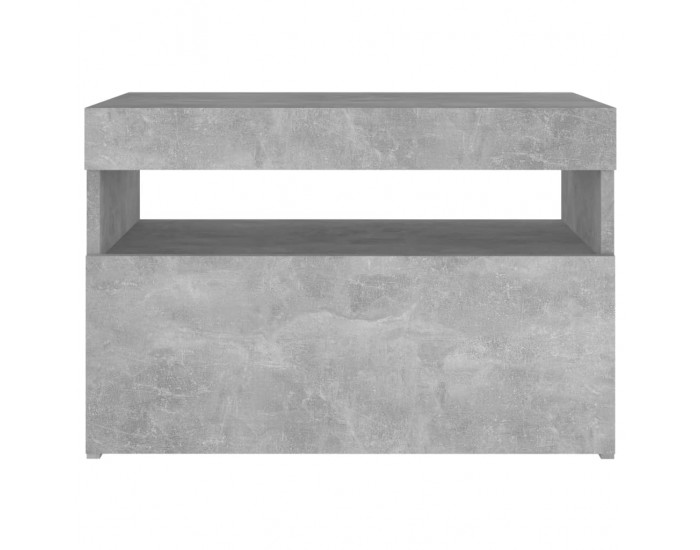 Sonata H Нощни шкафчета с LED осветление 2 бр бетонно сиви 60x35x40 см