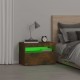 Sonata H Нощно шкафче с LED осветление, опушен дъб, 60x35x40 см