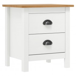 Sonata H Нощно шкафче Hill бяло 46x35x49,5 см борово дърво масив - Noptiere