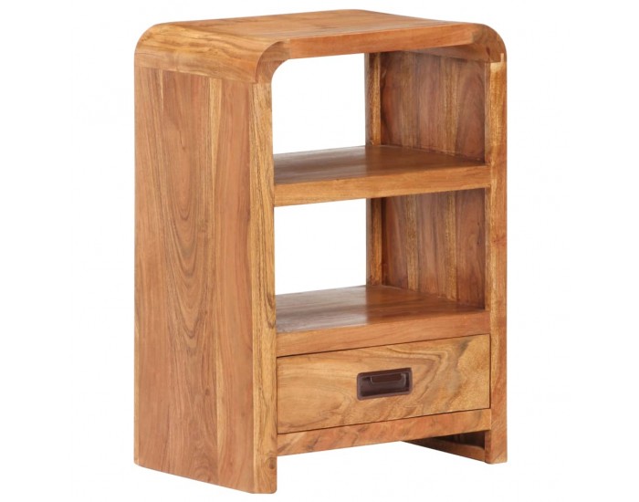 Sonata H Нощно шкафче 40x30x60 см масивно акациево дърво с покритие мед