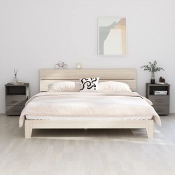 Sonata H Нощни шкафчета HAMAR 2 бр светлосиви 40x35x62 см бор масив - Noptiere