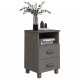 Sonata H Нощни шкафчета HAMAR 2 бр светлосиви 40x35x62 см бор масив
