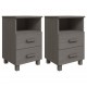 Sonata H Нощни шкафчета HAMAR 2 бр светлосиви 40x35x62 см бор масив