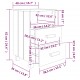 Sonata H Нощни шкафчета HAMAR 2 бр светлосиви 40x35x62 см бор масив