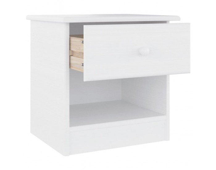 Sonata H Нощно шкафче бяло ALTA 41x35x41 см бор масив
