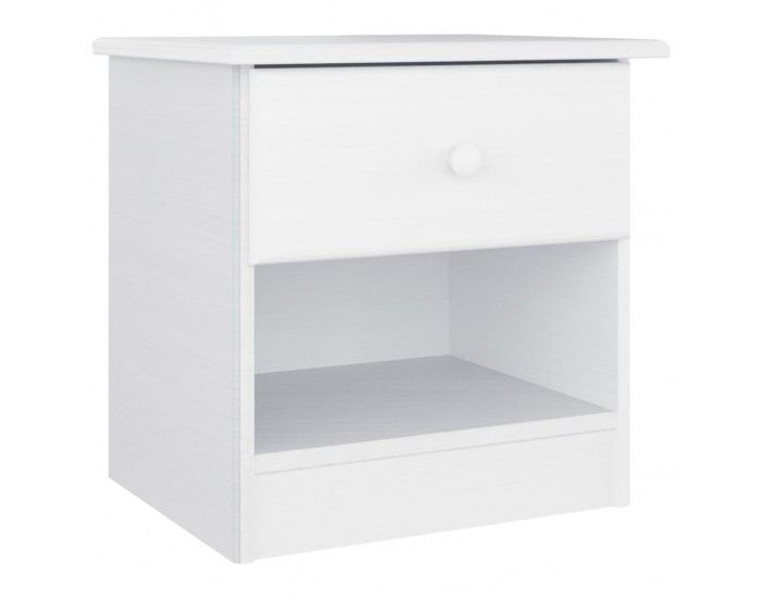 Sonata H Нощно шкафче бяло ALTA 41x35x41 см бор масив
