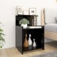 Sonata Noptiere, 2 buc., negru, 40x35x60 cm, lemn compozit