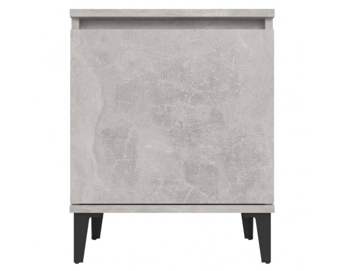 Sonata H Нощни шкафчета с метални крака, бетонно сиво, 40x30х50 см