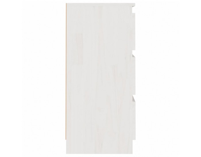 Sonata H Нощни шкафчета, 2 бр, бели, 40x29,5x64 см, борово дърво масив