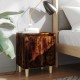 Sonata H Нощни шкафчета с крака дърво масив 2 бр опушен дъб 40x30x50 см