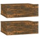 Sonata H Плаващи нощни шкафчета 2 бр опушен дъб 40x30x15 см инж. дърво