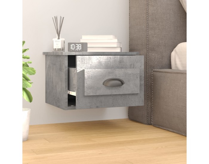 Sonata H Нощни шкафчета за стенен монтаж 2 бр бетонно сиви 41,5x36x28см