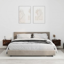 Sonata H Нощни шкафчета за стенен монтаж, 2 бр, опушен дъб, 41,5x36x28см - Noptiere