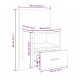Sonata H Нощни шкафчета за стенен монтаж, 2 бр, сив сонома