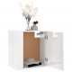 Sonata H Нощни шкафчета за стенен монтаж, 2 бр, бял гланц, 50x30x47 см