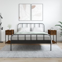 Sonata H Нощни шкафчета 2 бр кафяв дъб 30x60x60 см инженерно дърво - Noptiere