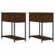 Sonata H Нощни шкафчета 2 бр кафяв дъб 30x60x60 см инженерно дърво