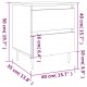Sonata H Нощни шкафчета 2 бр бетонно сив 40x35x50 см инженерна дървесина