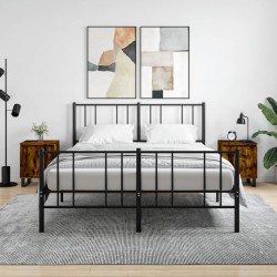 Sonata H Нощни шкафчета 2 бр опушен дъб 40x30x50 см инженерно дърво - Noptiere