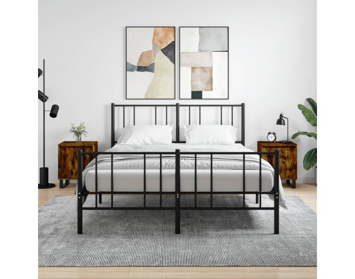 Sonata H Нощни шкафчета 2 бр опушен дъб 40x30x50 см инженерно дърво