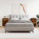 Sonata H Нощни шкафчета 2 бр опушен дъб 40x35x69 см инженерно дърво