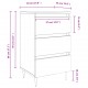 Sonata H Нощни шкафчета 2 бр опушен дъб 40x35x69 см инженерно дърво