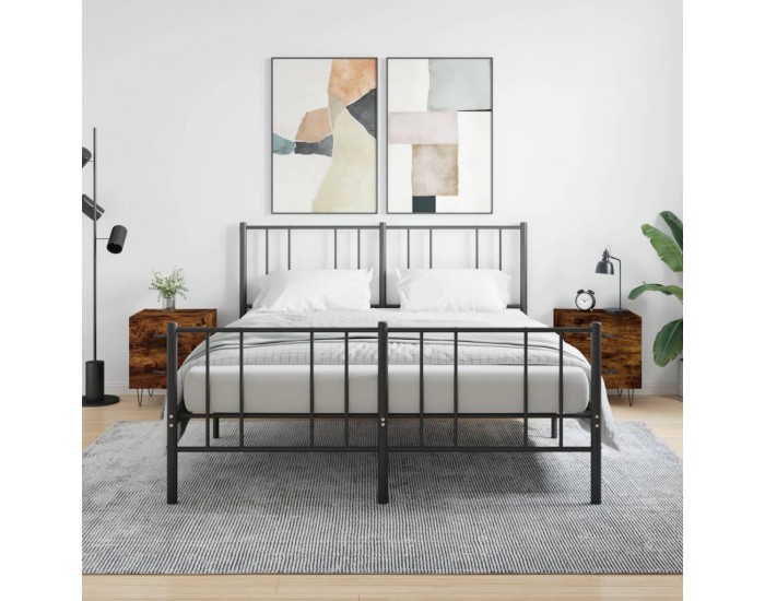 Sonata H Нощни шкафчета 2 бр опушен дъб 40x35x47,5 см инженерно дърво