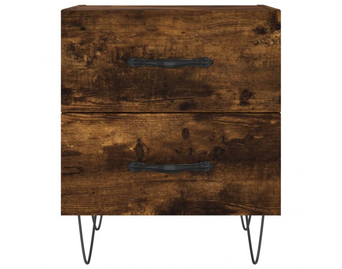 Sonata H Нощни шкафчета 2 бр опушен дъб 40x35x47,5 см инженерно дърво